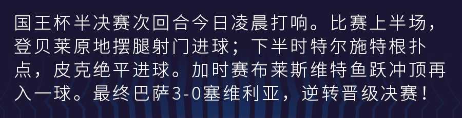 巴塞罗那vs塞维利亚(再现绝平 逆转！巴萨总比分3-2逆转塞维利亚晋级国王杯决赛)