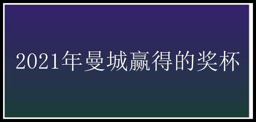 2021年曼城赢得的奖杯