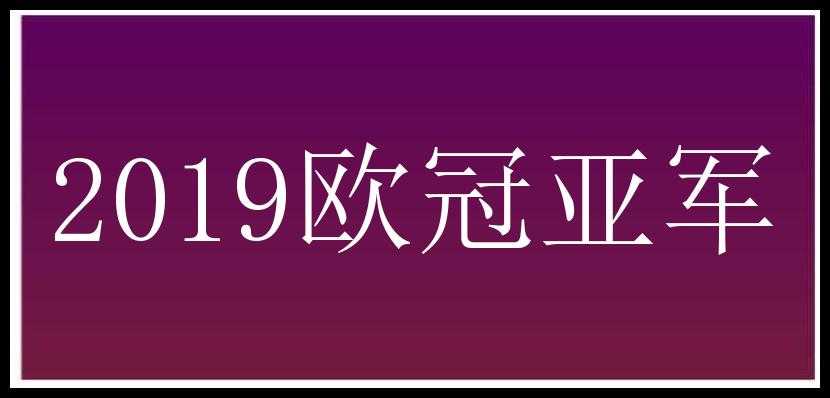 2019欧冠亚军