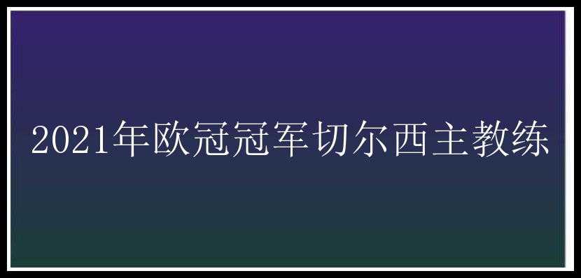 2021年欧冠冠军切尔西主教练