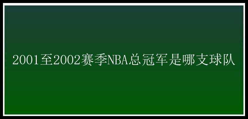 2001至2002赛季NBA总冠军是哪支球队