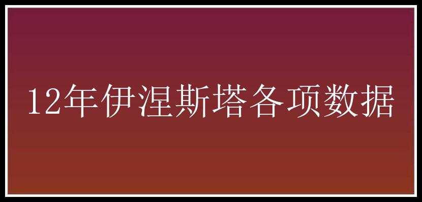 12年伊涅斯塔各项数据