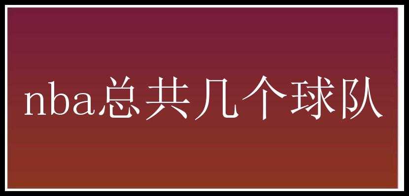 nba总共几个球队