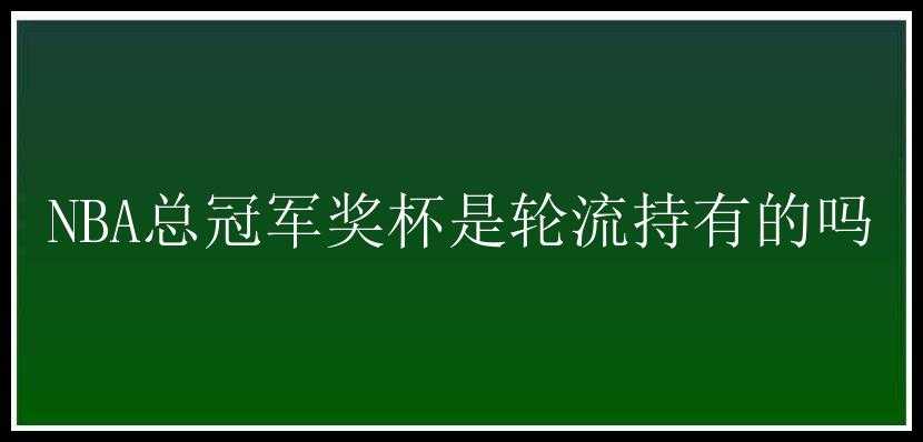 NBA总冠军奖杯是轮流持有的吗