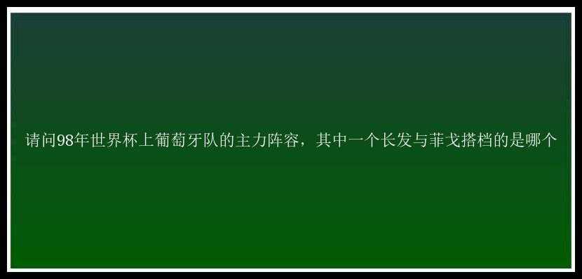 请问98年世界杯上葡萄牙队的主力阵容，其中一个长发与菲戈搭档的是哪个