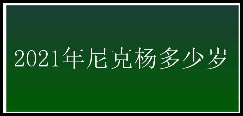 2021年尼克杨多少岁