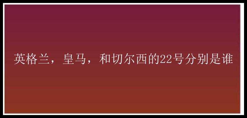 英格兰，皇马，和切尔西的22号分别是谁