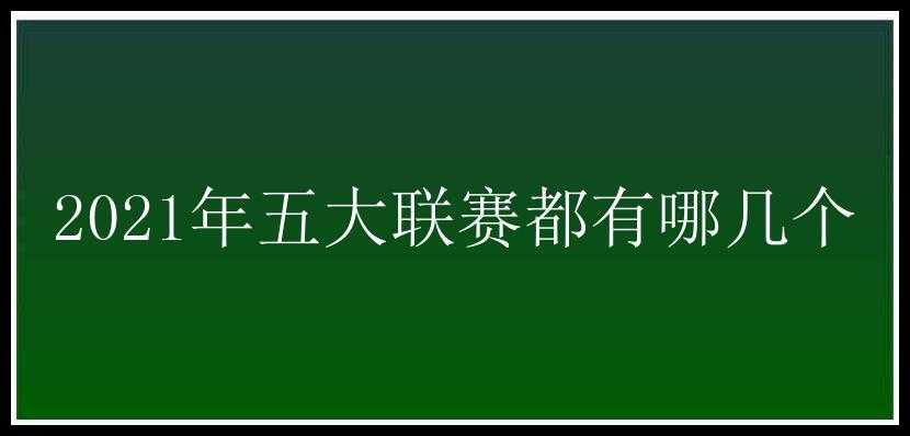 2021年五大联赛都有哪几个