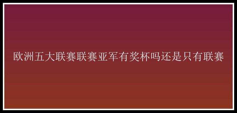 欧洲五大联赛联赛亚军有奖杯吗还是只有联赛