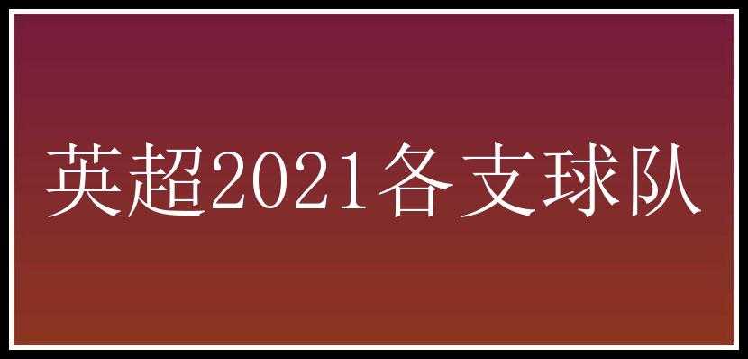 英超2021各支球队