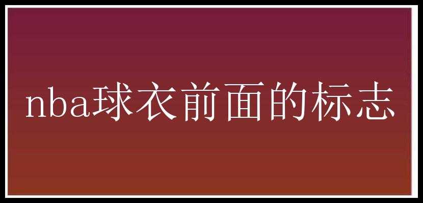 nba球衣前面的标志