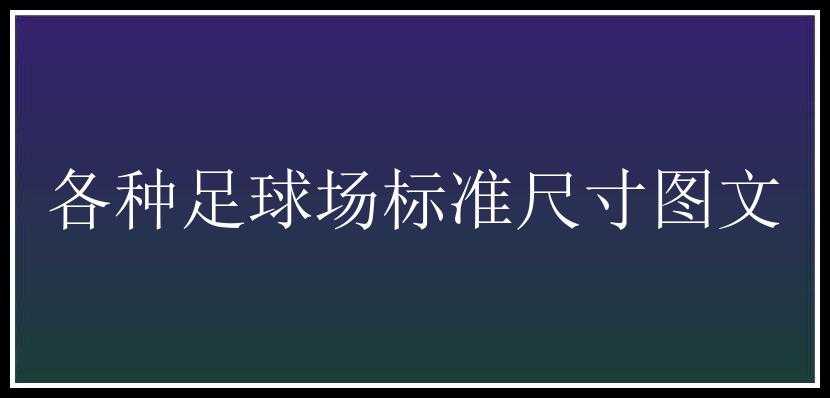 各种足球场标准尺寸图文