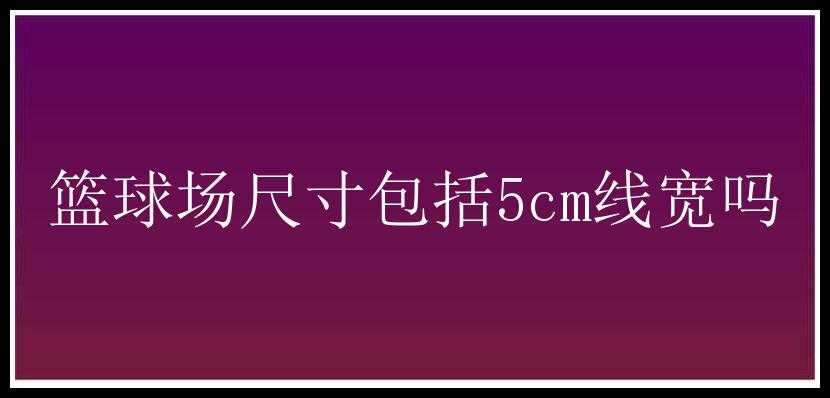 篮球场尺寸包括5cm线宽吗