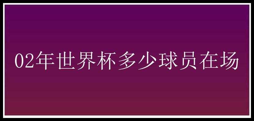 02年世界杯多少球员在场