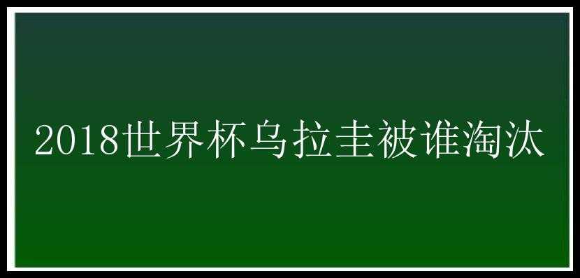 2018世界杯乌拉圭被谁淘汰