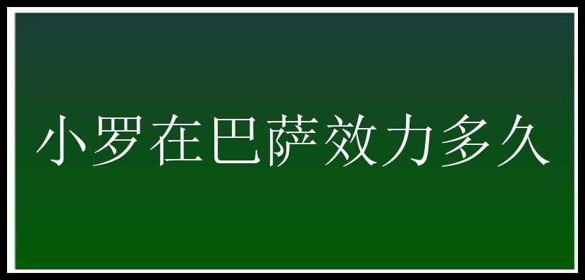 小罗在巴萨效力多久