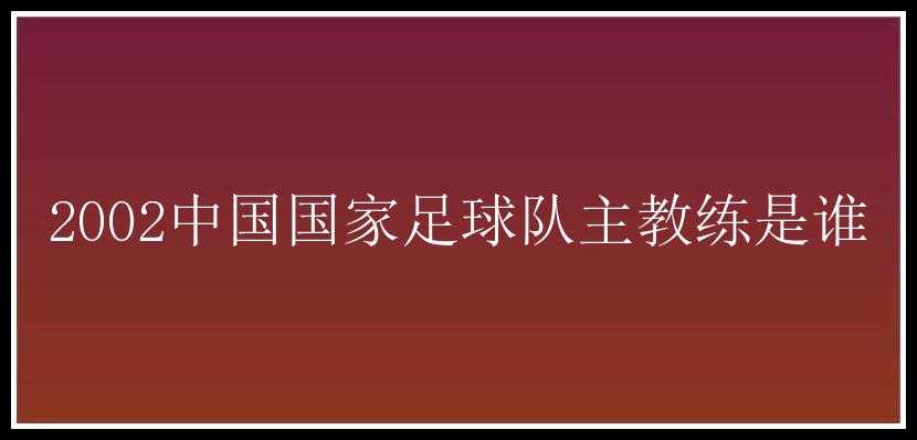 2002中国国家足球队主教练是谁