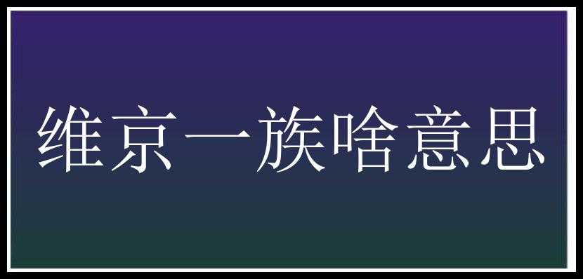 维京一族啥意思